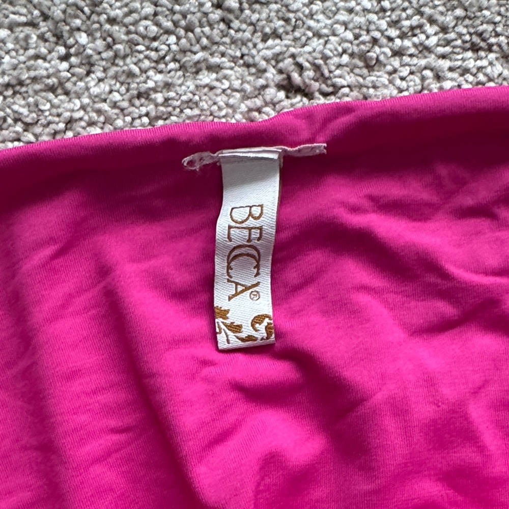 BECCA Fuchsia Ruffled Bikini Set - Picture 3 of 3